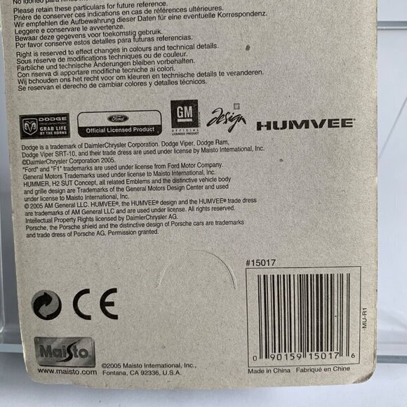 Maisto Transit Authority 5 Star Series Die Cast Cars New NOS 2005 - Picture 4 of 5